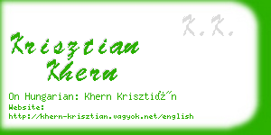 krisztian khern business card